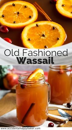 an old fashioned wassail recipe with oranges and cinnamon