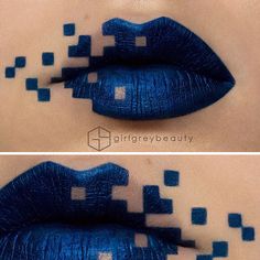 Ever seen Katsushika Hokusai's famous painting, Great Wave Off Kanagawa? Probably. But have you ever seen it painted on somebody's lips? Probably not. Desain Editorial, Smink Inspiration, Katsushika Hokusai, Special Effects Makeup