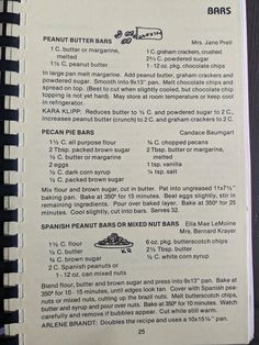 a recipe book with instructions on how to make peanut butter balls