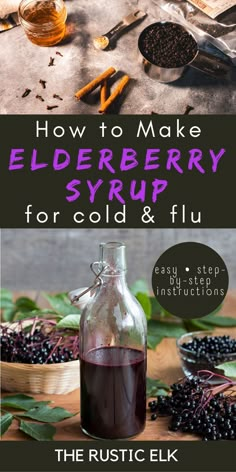 Elderberry Cough Syrup, Make Elderberry Syrup, Homemade Elderberry Syrup, Elderberry Syrup Recipe, Homemade Elderberry, Elderberry Recipes, Diy Medicine, Dried Berries, Elderberry Syrup