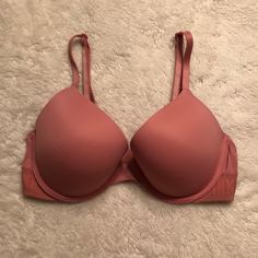 Pink Vs Women's 34c Light Pink/Salmon Pushup Super Cute "Pink" Band Great Quality Brand New Condition (Only Worn Once) Stretch Pink Padded Bra, Pink Padded Stretch Bra, Pink Stretch Bra With Padded Cups, Stretch Pink Bra With Padded Cups, Spring Pink Bra With Removable Pads, Pink Fitted Full Coverage Bra, Pink Full Coverage Bra, Pink Full Coverage Bra With Removable Pads, Pink Underwire Bra With Soft Touch