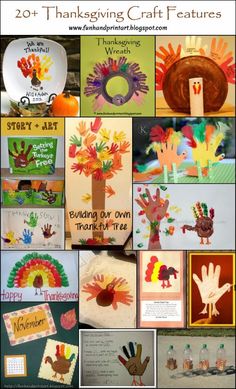 thanksgiving crafts and activities for kids to do with the family at home or in the classroom