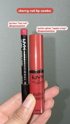 Nyx Makeup Products, Lip Combos Drugstore, Nyx Lip Combo, Red Lip Combo, Ultra Makeup, Makeup Organizing, Maquillaje Aesthetic, Skincare Wishlist, Drugstore Lips