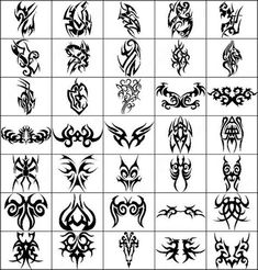 an image of different tattoo designs