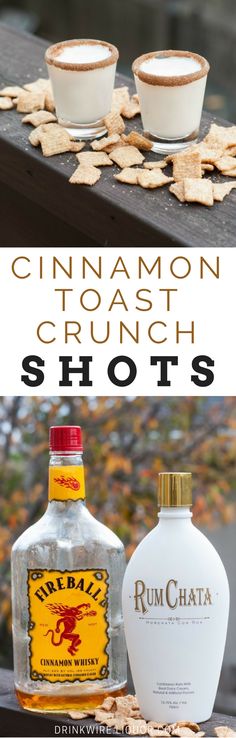 cinnamon toast crunch shots are the perfect treat for fall