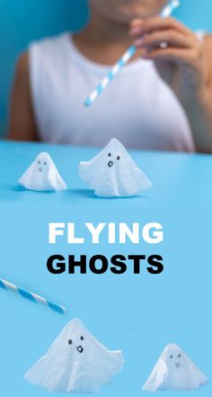 Flying ghosts craft for kids that doubles as a toy! #flyingghost #ghostactivitiesforkids #halloween #growingajeweledrose #activitiesforkids Crafts For October For Kids, Ghost Rockets Halloween Activities, Fun Science Experiments For Kids Halloween, Kids Crafts Easy Halloween, Halloween Stuff To Do With Kids, Ghost Rockets For Kids, Halloween In Preschool, Ghost Coffee Filter Craft, Halloween Crafted For Kids