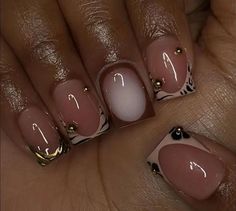 Shorties Nails Winter, Cute Nail Designs Square Shape, Manicure Inspo For Short Nails, Short Acrylic Nails Thanksgiving, Short Almond Nails New Years, Short Junk Nails Square, Thanksgiving Nail Inspo Square, Simple Christmas Nails Short French Tip, Short Curved Nail Designs