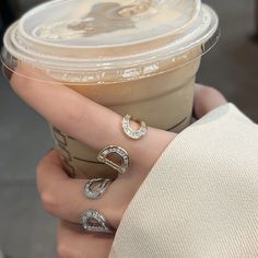 Material: Silver Plating Color: Gold, Silver Style: Affordable luxury style Rings Gold, Luxury Women Fashion, Silver Style, Luxury Style, Affordable Luxury, Style Design, Silver Fashion, Women Rings, Gold Rings