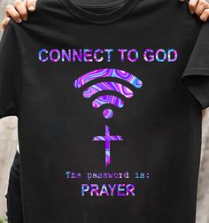 Connect To God, Jesus Gifts, Christian Shirts Designs, Church Shirt, Ayat Alkitab, Health Nut, Cute Shirt Designs, Christian Shirt, Jesus Shirts