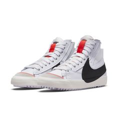 Nike Wmns Blazer Mid '77 Jumbo 'White Black' DQ1471-100 Mid Blazer 77, Nike Mid Blazer, Nike Blazer Mid 77 Jumbo, Nike Blazer 77, Blazer 77, Nike Tracksuit, Converse New, Adidas Tracksuit, Nike Blazer Mid 77