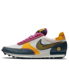 Nike Daybreak Type Dia de Muertos Deep Ocean/Sail/University Gold/Cactus Flower Marathon Running Shoes/Sneakers Sneaker Head Men, Nike Daybreak, Nike Blazers Mid, Marathon Running Shoes, Deep Ocean, Marathon Running, Latest Sneakers, Nike Blazer, Cactus Flower