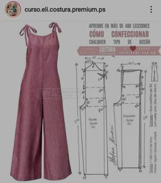 the sewing pattern for this jumpsuit is very easy to sew