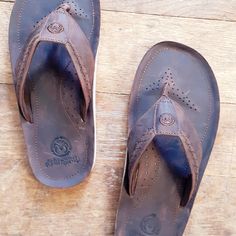 We Have 10 Pairs Of Ocean Minded "All Leather Sandals"...These Retail For $89 With Us Just $39....Only 10 Left Leather Round Toe Flip Flops For Beach, Leather Sandals With Round Toe For Beach, Casual Leather Sandals For Beach, Leather Beach Slippers With Round Toe, Casual Flip Flops With Leather Footbed For Vacation, Casual Leather Footbed Flip Flops For Vacation, Casual Leather Beach Slippers, Casual Leather Slippers For Vacation, Leather Beach Flip Flops With Cushioned Footbed