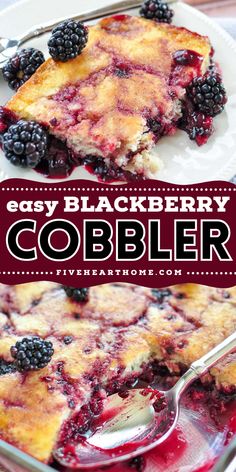 Look forward to this easy 4th of July recipe! It's a summer dessert idea with fresh blackberries. Having a gorgeous color and a delicious flavor, this homemade blackberry cobbler is the BEST. Save this pin! Best Blackberry Cobbler Recipe, Canned Blackberries, Blackberry Recipes Easy, Easy Blackberry Cobbler Recipe, Blackberry Dessert Recipes, Fruit Cobbler Recipe, Easy Blackberry Cobbler, Blackberry Dessert