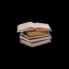 a stack of books sitting on top of each other in front of a white background