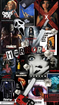 a collage of horror movies and movie posters