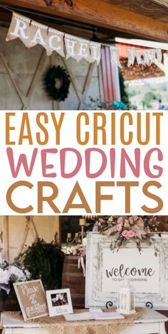 an easy cricut wedding crafts project