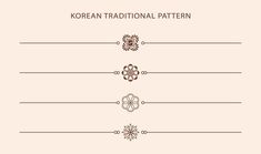 the korean traditional pattern is shown here