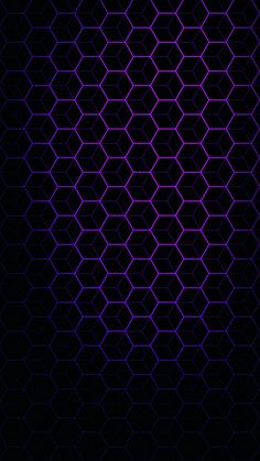 a black background with purple hexagonals in the middle and one corner missing