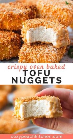 crispy oven baked tofu nuggets are an easy and delicious appetizer