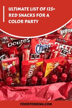 the ultimate list of red snacks for a color party