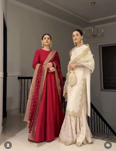 Wedding Formals Pakistani, India Winter Outfits, Winter Wedding Outfits Indian, Red Anarkali Suits Wedding, Hindu Couple, Pakistani Bridal Makeup Hairstyles, Coordinate Outfits, Dress Design Pakistani, Velvet Suit Design