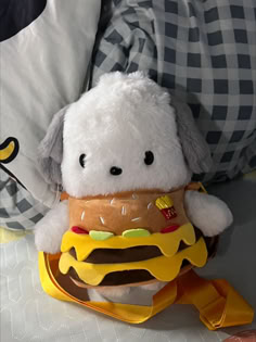 Elevate your fashion game with the Kawaii Sanrio Pochacco Burger Bag, a must-have accessory for any lover of fun and unique style. Made with only the highest quality materials, this bag is built to withstand daily use while maintaining its adorable charm. Cute Pochacco, Cute Squishies, Kawaii Sanrio, Purim