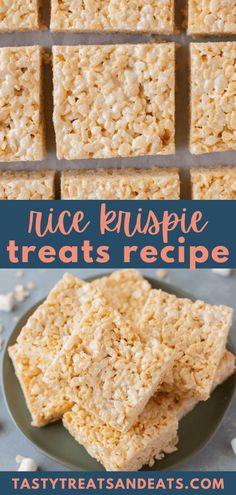 The Best Gooey Rice Krispie Treats! This is the Easiest Rice Krispie Treat Recipe - made with only a few ingredients in no time! Gooey Rice Krispie Treats, Krispy Treats Recipe, Rice Crispie Treats, Rice Krispie Treats Recipe, Rice Crispie, Xmas Baking, Dessert Board, Krispie Treats Recipe, Krispy Treats