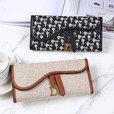 Fashion Luxury Long Wallet Purse Multi-functional Canvas Wallets Money Bag Trifold Handbag Handbag Card, Fun Wallets, Cute Wallets, Canvas Wallet, Photo Holder, Coin Purse Wallet, Wallet Pattern, Vintage Purse, Handbag Wallet