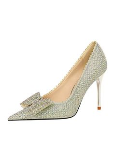 Popular elements: rhinestones. shallow mouthShoe head shape: pointedMaterial: sequined clothHeel height: Ultra-high heel (over 8CM)Color black. silver. khakiSizes: 34.35.36.37.38.39.40.41.42.43Product category: high heelsMaterial: rubber soleMaterial:...