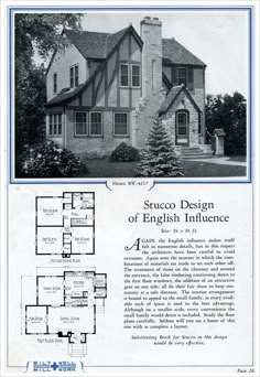 an old house is featured in this advertisement for the english home, which was built in 1932