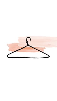 a drawing of a hanger on a white background