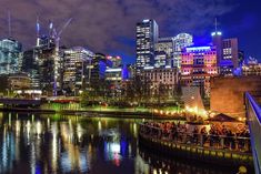 yarra river and melbourne city over ponyfish island River Floating, Floating Bar, Yarra River, Pizza Menu, Melbourne Cbd, Bar And Restaurant, Bar Restaurant