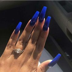 Blue Acrylic Nails, Smink Inspiration, Blue Nail, Acrylic Nails Coffin, Fabulous Nails, Coffin Nails Designs, Fire Nails, Dope Nails, Best Acrylic Nails