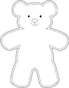 a paper cut out of a teddy bear