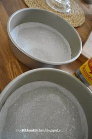 two bowls filled with water sitting on top of a wooden table