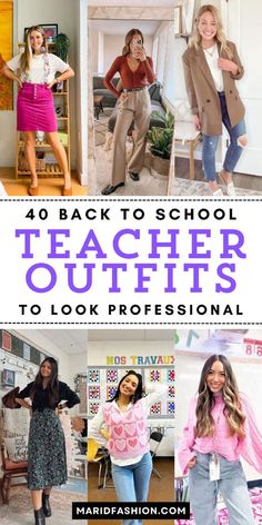 Stay stylish and professional in the classroom with these 40 back-to-school teacher outfits, offering fresh ideas to revamp your wardrobe for the new school year. teacher outfits elementary | teacher outfits summer | teacher outfits  spring | teacher outfits winter | teacher outfits casual | young teacher outfits | casual teacher outfits | comfy teacher outfits | modern teacher outfits  | back to school teacher outfits | trendy teacher outfits | colorful teacher outfits 1st Day Of School Outfit Teacher, August Teacher Outfits, Teacher Outfit With Tennis Shoes, Back To School Night Outfit Teacher, Para Outfits Elementary, Summer Outfits For Teachers, Comfy Teacher Outfits Summer, Teacher Outfits Colorful, 2024 Teacher Outfits