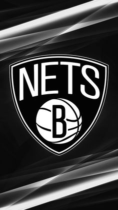 the brooklyn nets logo is shown in black and white