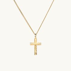 A classic cross necklace with a twist. The structure of the cross imitates a branch. A piece that carries with it a profound message of hope and peace. It is not only a personal keepsake but also a thoughtful gift. Measurement: Cross 20 x 10 mm inc. jump ring.Material: 18 goldplated brass on an 18K gold plated silver chain.Chain: Curb chain. Cross Necklace Gold, Dove Necklace, Branch Necklace, Gold Cross Necklace, Message Of Hope, Tree Necklace, The Cross, Gold Plated Silver, Conflict Free Diamonds