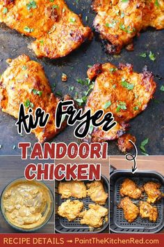 an advertisement for air fryer tandoor chicken