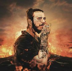 Post Malone Lyrics, Post Malone Wallpaper, Drawing Wallpaper, Wiz Khalifa, Love Post, Dope Cartoon Art, Rap Artists