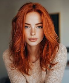 ✨ Captivating Copper Hair Color Ideas: Effortless Different Types Of Copper Hair Look Types Of Copper Hair, Female Hairstyles, Framing Highlights, Braided Bangs