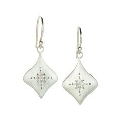 Adel Chefridi Diamond Silver Night Drop Earrings | Quadrum Gallery Sterling Silver Drop Earrings, Into The Night, Night In, Beading