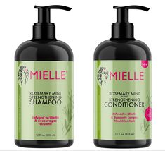 Mielle Organics Rosemary Mint Strengthening Shampoo and Conditioner Infused with Biotin Mielle Rosemary Mint, Rosemary Mint Shampoo, Rosemary Shampoo, Mielle Organics, Mint Shampoo, Rosemary Oil For Hair, Good Shampoo And Conditioner, Shampoo And Conditioner Set, Growth Hair