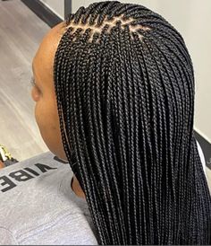 Micro Braids Human Hair, Braided Ponytail Black Hair, Micro Box Braids, Black Braided Updo, Small Box Braids Hairstyles, 3 Braids, Hairstyles Color