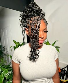 Island Twist Hairstyle, Island Twist, Twist Hairstyle, Short Box Braids Hairstyles, Goddess Braids Hairstyles, Cute Curly Hairstyles, Box Braids Hairstyles For Black Women