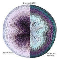 a ball of yarn with different colors and textures on it, labeled scheeeps uhhirt