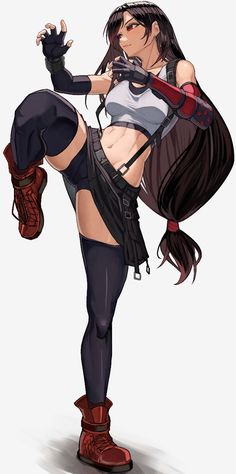 Image Dbz, Final Fantasy Collection, Final Fantasy Artwork, Tifa Lockhart, Final Fantasy Art, 캐릭터 드로잉, Final Fantasy Vii, 영감을 주는 캐릭터, Female Character Design