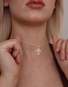 Orders created until 19 December will be delivered by Christmas!14K Gold Cute Cross Pendant, Modern Cross Necklace, Dainty Gold Chain, Baptism, Graduation Gift, Gold Geometric Cross, Real Gold Cross Charm -Features- * Made to order * Material: Solid Gold (no gold filled or gold plated material) * Carat: 14K (585) (real gold) * Package: Jewelry Box * Pendant height: 27 mm * Pendant width: 14 mm This beautiful 14K Solid Gold handmade necklace is the ideal gift for a loved one. Perfect for birthday Handmade Gold Necklace, Cute Christmas Outfits, Gold Cross Necklace, Gold Cross Pendant, Gold Geometric, Modern Cross, Gold Cross, Cross Charms, Cross Pendant