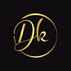 the letter dk is inscribed in gold on a black background